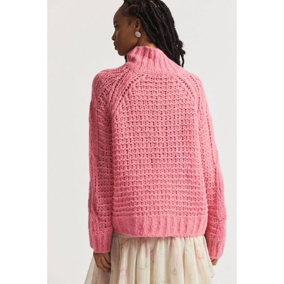 Free People Love Shack Fancy Leyland Turtleneck Sweater - Picture 5 of 8